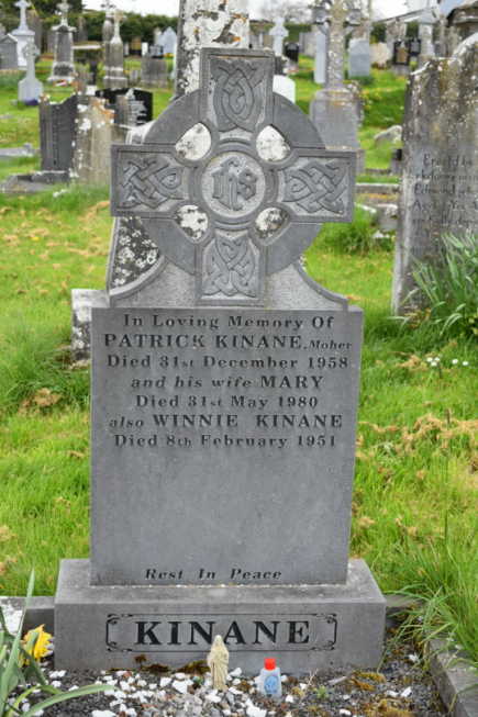 Patrick, Mary (Bradshaw) and Winnie Kinane - gravestone