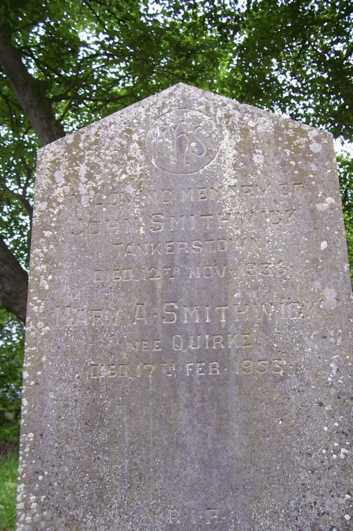 Thomas and Mary Anne (Quirke) Smithwick - gravestone